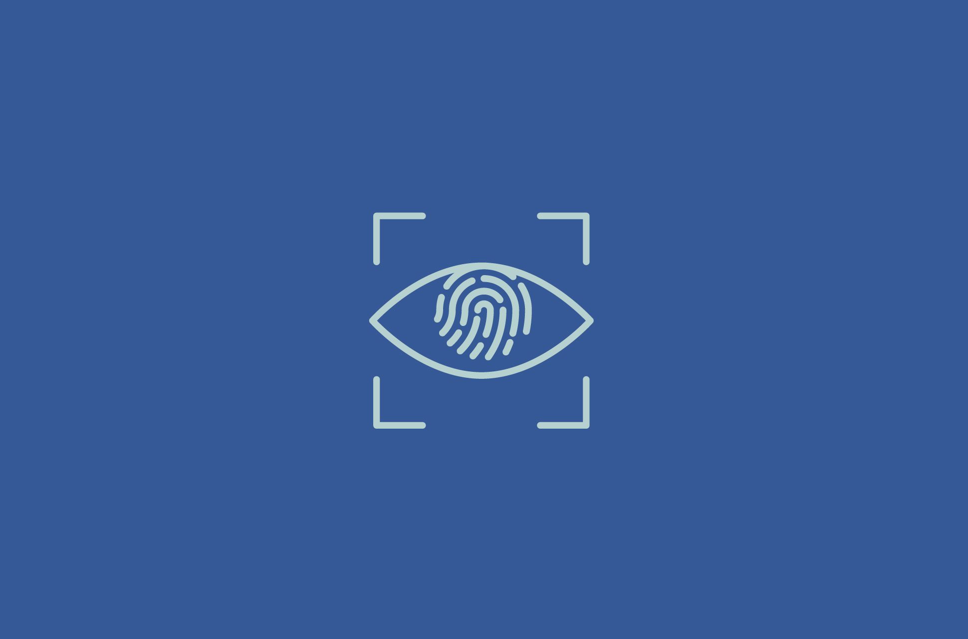 An eye with a fingerprint.