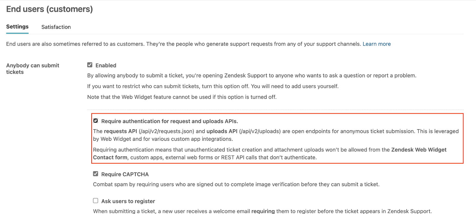 Zendesk Options Image