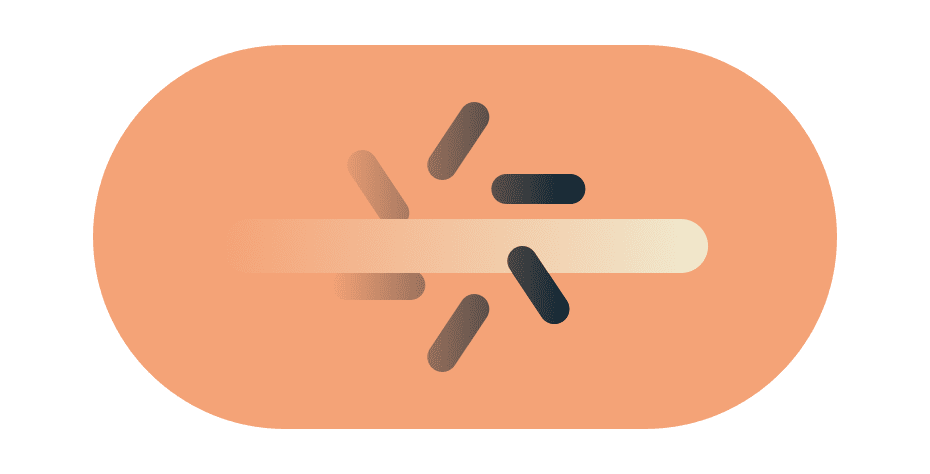 Gesto de deslizamiento para el icono de "buffering" para ilustrar que se evitan las limitaciones de conexión a internet.