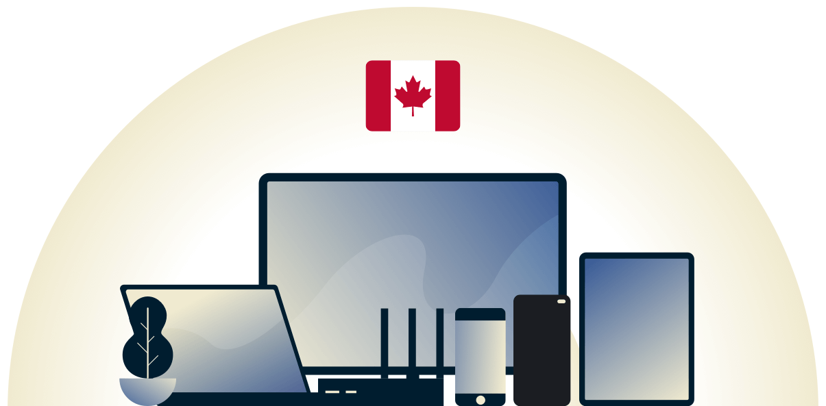 Canada VPN protecting a variety of devices.
