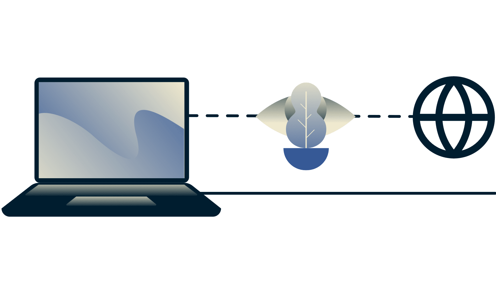 Wie Sie Drosselung mit einem VPN umgehen: Diagramm, dass einen Internetanbieter zeigt, der nicht wei&szlig;, ob ein Video gestreamt wird.