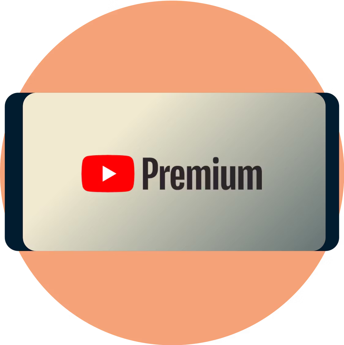 YouTube Premium en la pantalla de un tel&eacute;fono.