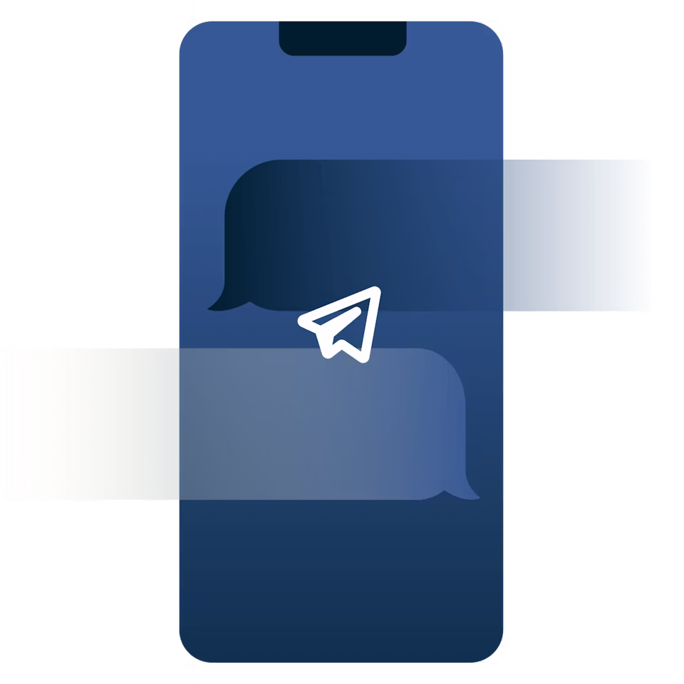 En besked-app med en tast p&aring; en telefonsk&aelig;rm.