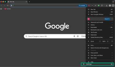 How to open Google Chrome web browser's Settings.